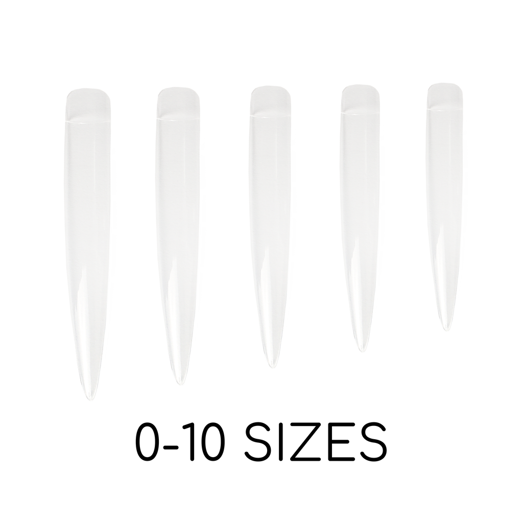 Extra Long Stiletto Clear Tips